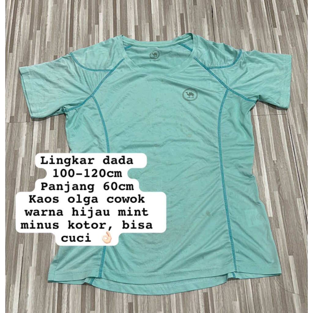 Kaos olga unisex warna hijau mint