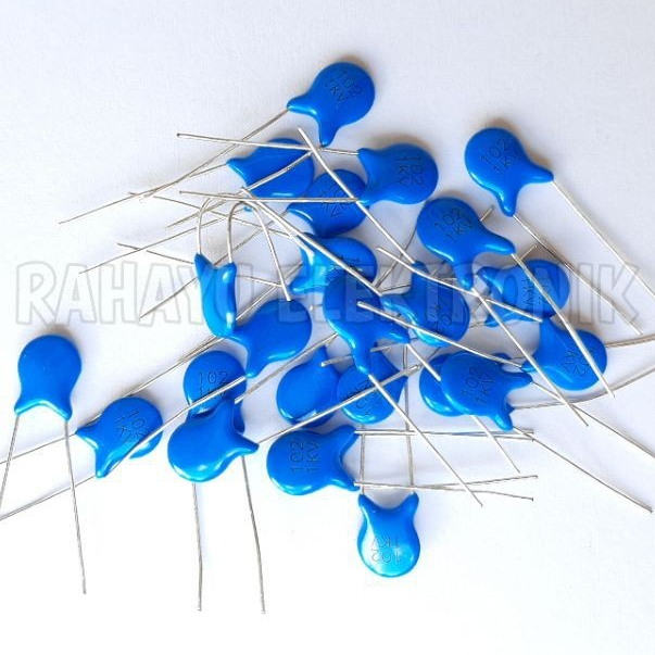 (25 pcs) kapasitor Milar biru Keramik Kapasitor biru 2kv 100pf 102pf 103pf 150pf 220pf 222pf 330pf 4