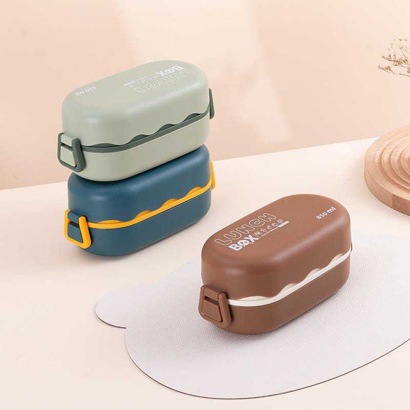 Tempat Makan/Tempat Bekal Anak Cewe/Cowo 2 Susun Tingkat Free Sendok