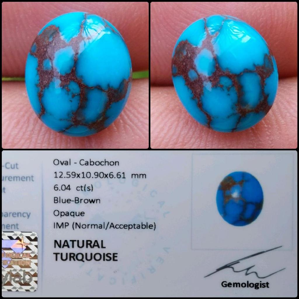 Batu Permata Pirus Biru Natural Turquoise Top Color Blue Gems Asli Garansi