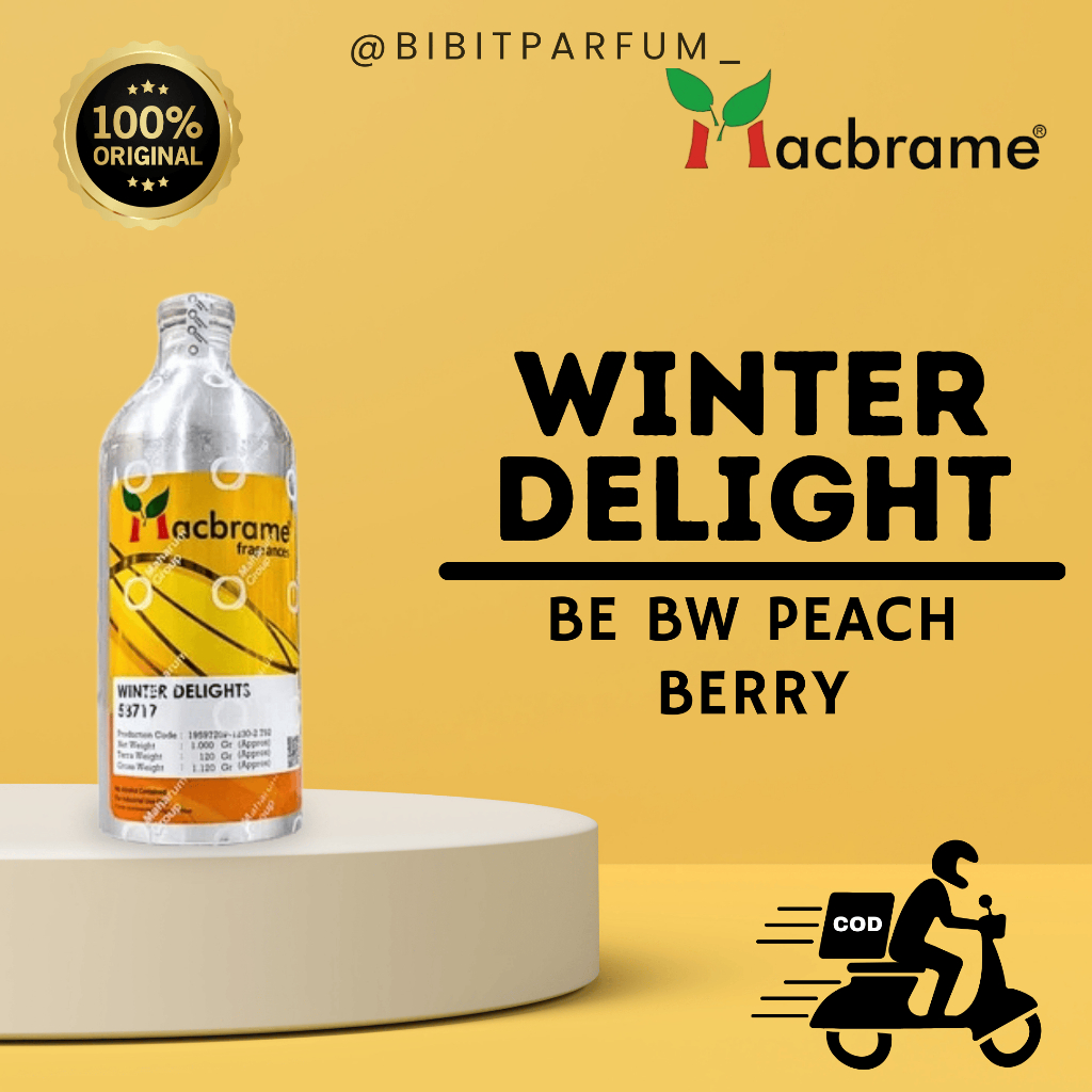 BBW SNOWY PEACH BERRY - WINTER DELIGHT 50GR - 100GR BY MACBRAME