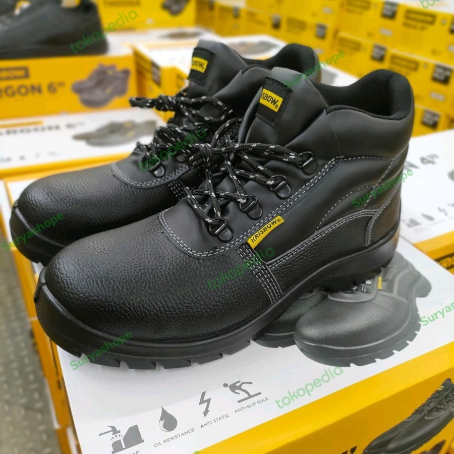 Krisbow Argon 6 Inch Safety Shoes Anti Slip - Pilih Ukuran