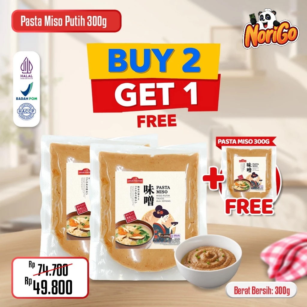 (BELI 2 GRATIS 1) HALAL PASTA MISO PUTIH JAVA SUPER FOOD 300GR / TAUCO ALA JEPANG UNTUK MISO SOUP RA