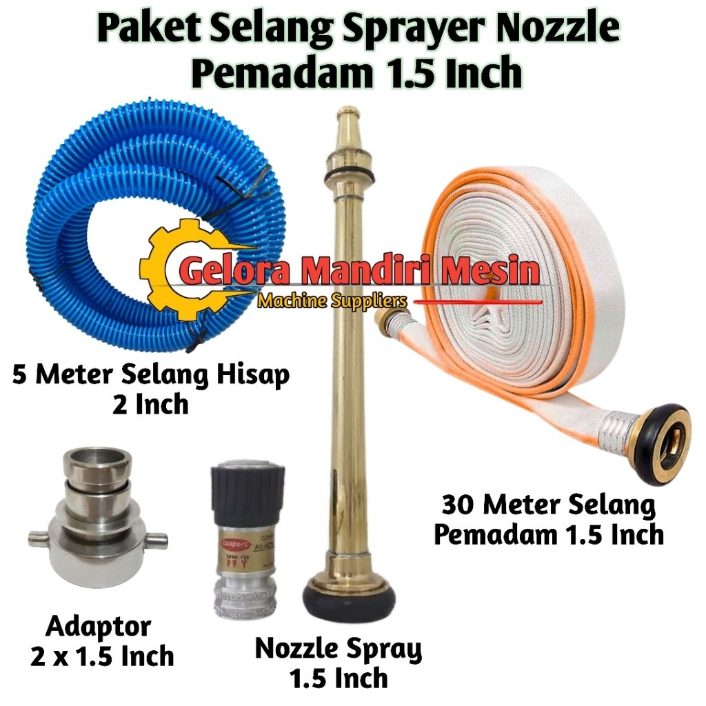 Adaptor Selang Pemadam Kebakaran 1.5 Inch Nozzle Sprayer