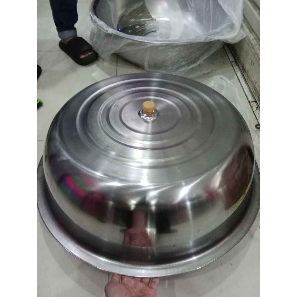 Tutup wajan stainless steel 40-80cm/tutup kuali/tutup panci stainless steel sus 304