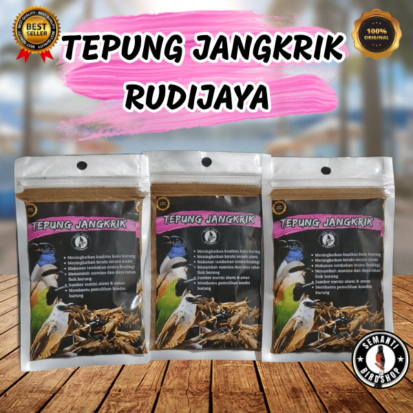 JUAL TEPUNG JANGKRIK MURNI RUDI JAYA EF EKSTRA FOODING PAKAN BURUNG MURAI KACER CUCAK JALAK CIBLEK