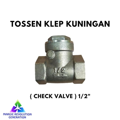 Klep Tabok / Check Valve Kuningan Foot Tusen Klep 1/2"  Tossen Klep 1/2 Inch / Stop Kran Swing Check