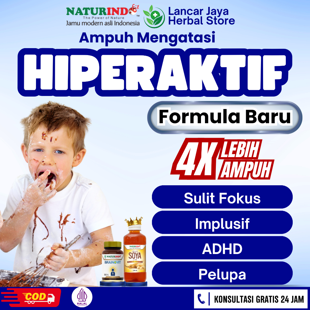 Obat Hiperaktif Anak Hyperaktif ADHD Down Syndrom Herbal Alami Naturindo