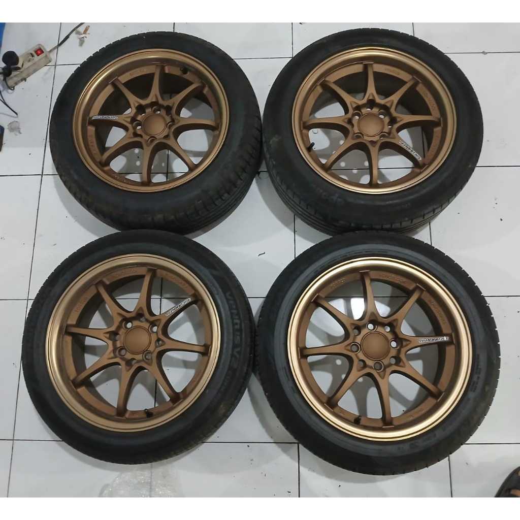 VELG MOBIL RACING CE28 RING 16 LEBAR 7 LUBANG BAUT PCD 4X100, 4X114 + BAN 195 55 R16