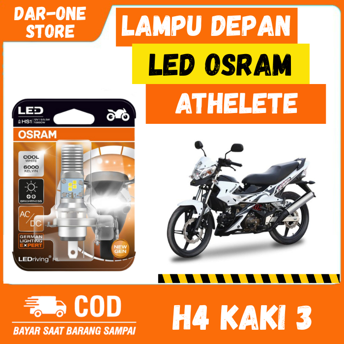LAMPU DEPAN LED OSRAM KAWASAKI ATHLETE 125 ORIGINAL H4 KAKI 3