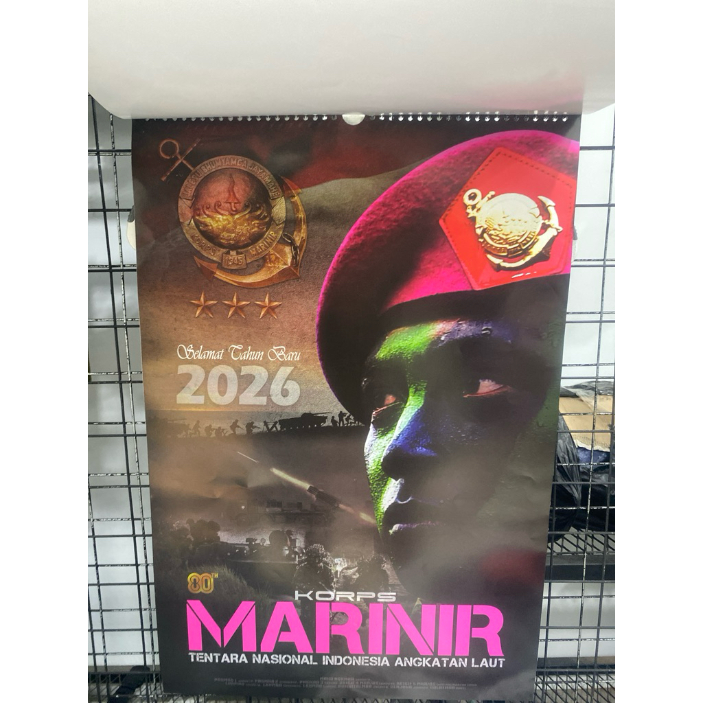 Kalender / Tanggalan Dinding Korps Marinir TNI AL Tahun 2026