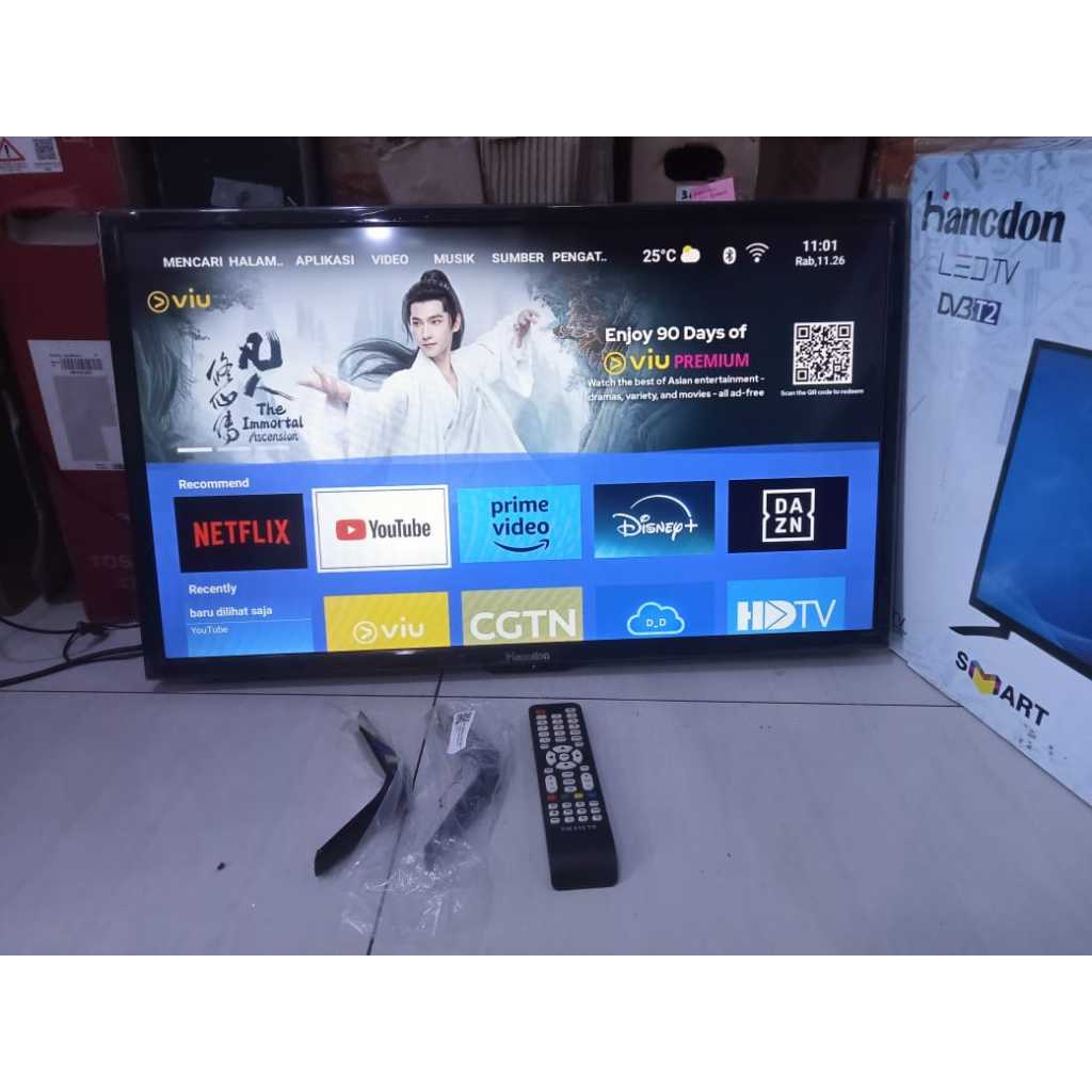 TV LED Hancdon 32In HD SMART TV Youtube Digital TV Kondisi bekas pemakaianmasih segel 6009F