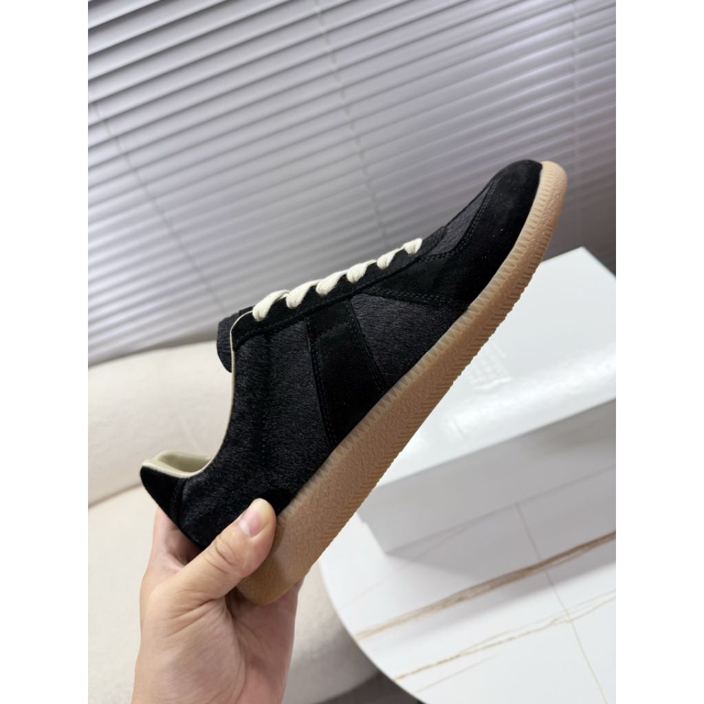 Maison Margiela MM GATS German Army Trainer Replica Black Gum Calfskin Leather Authentic GK