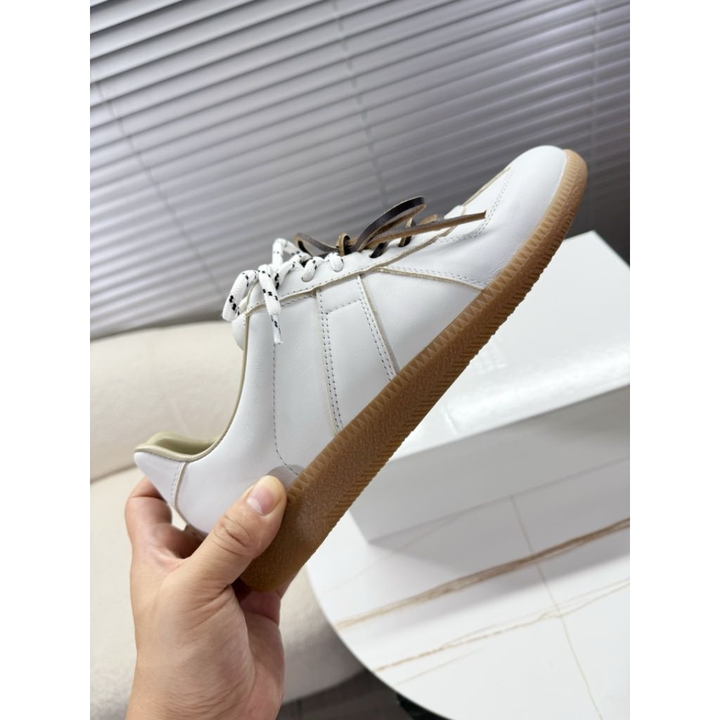 Maison Margiela MM GATS German Army Trainer Replica White Calfskin Leather Authentic GK
