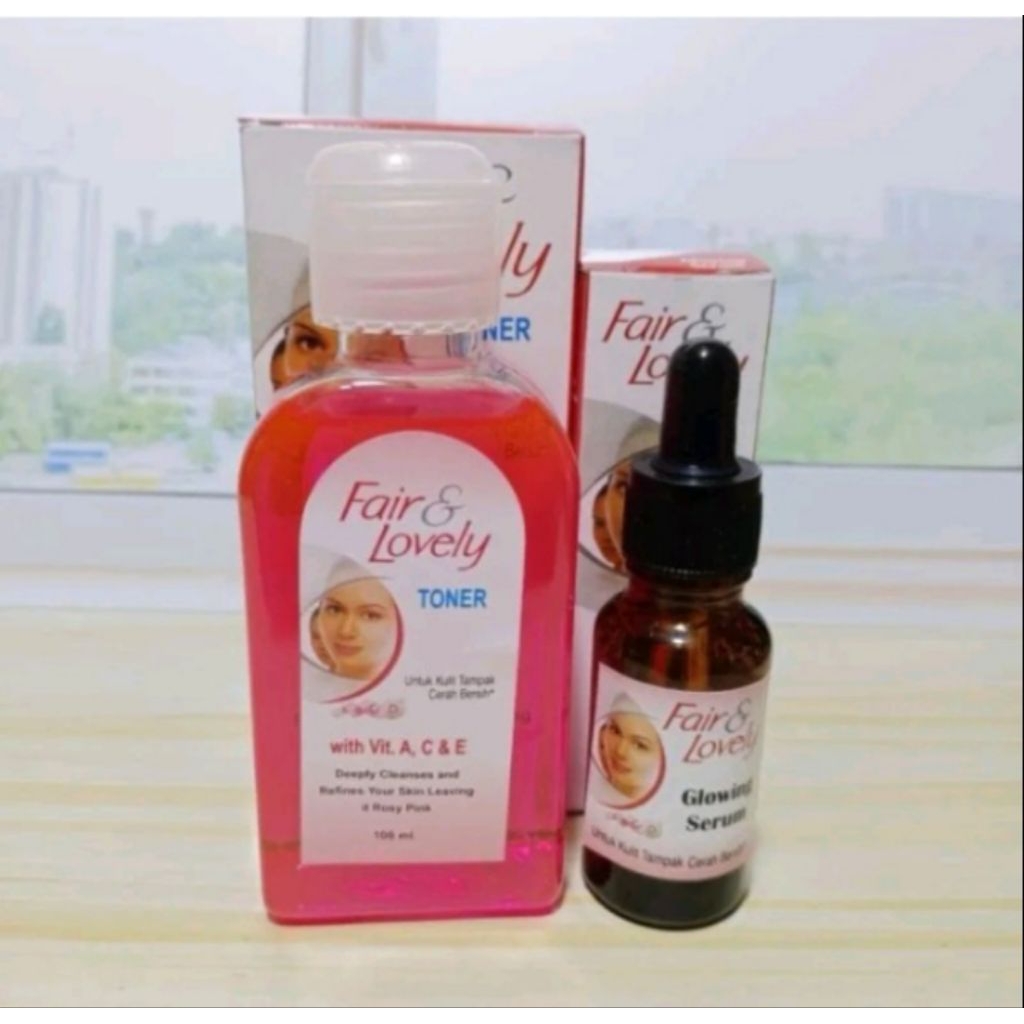 PAKET GLOWING FAIR & LOVELY / TONER FAIR LOVELY + SERUM FAIR LOVELY / PAKET TONER N SERUM
