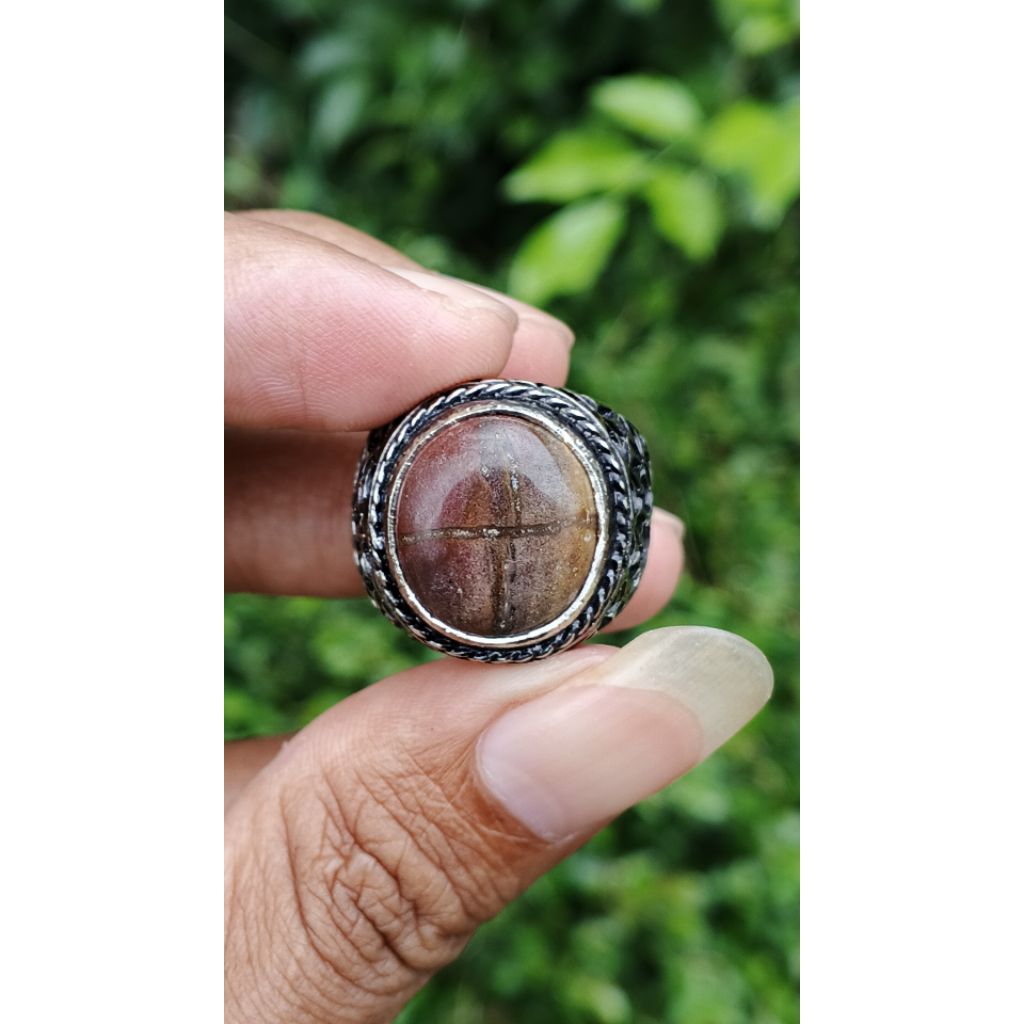 natural batu tapak jalak asli motif alam