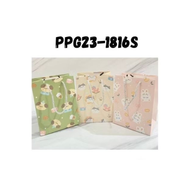 Paper Bag Motif Kelinci Kucing Paper Bag Kertas Motif Hewan Lucu Aesthetic Goodie Bag Kertas Tas Jin