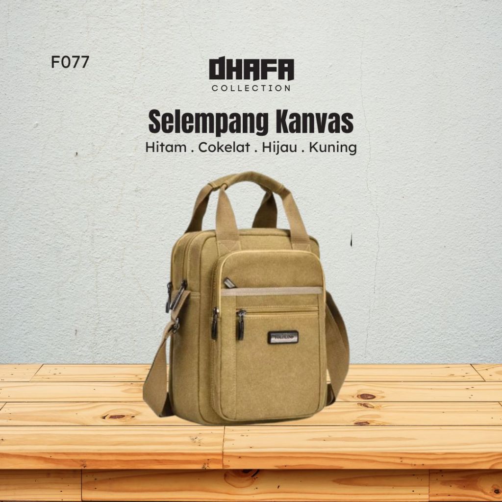 DBC Tas Selempang Kanvas Premium | Tas Pria | Tas Selempang | Tas Kanvas | F077