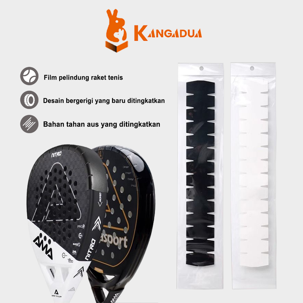 KANGADUA Raket Padel &Padel Racket Film Pelindung Raket Padel Second Strip Karet Pelindung Yang Diti