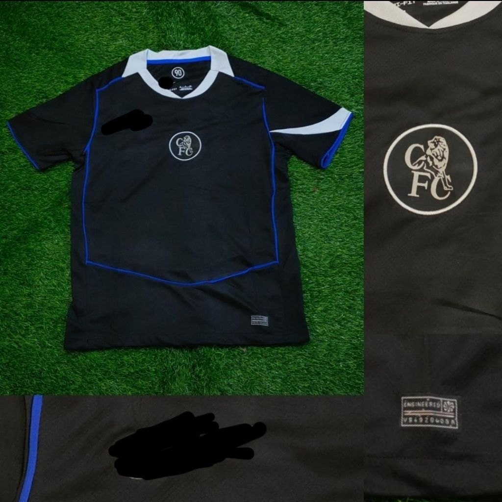 Jersey Kaos Baju Sepak Bola MU Chelsea Celsi Celsea Celsi Chelsi Home Away 3rd Third Hitam Black Nav
