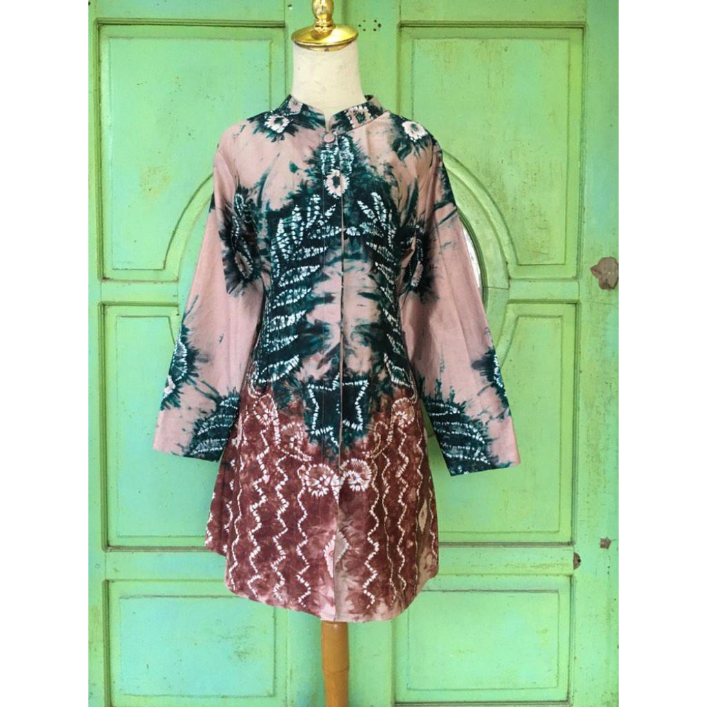 tunik sasirangan/atasan sasirangan lengan biasa