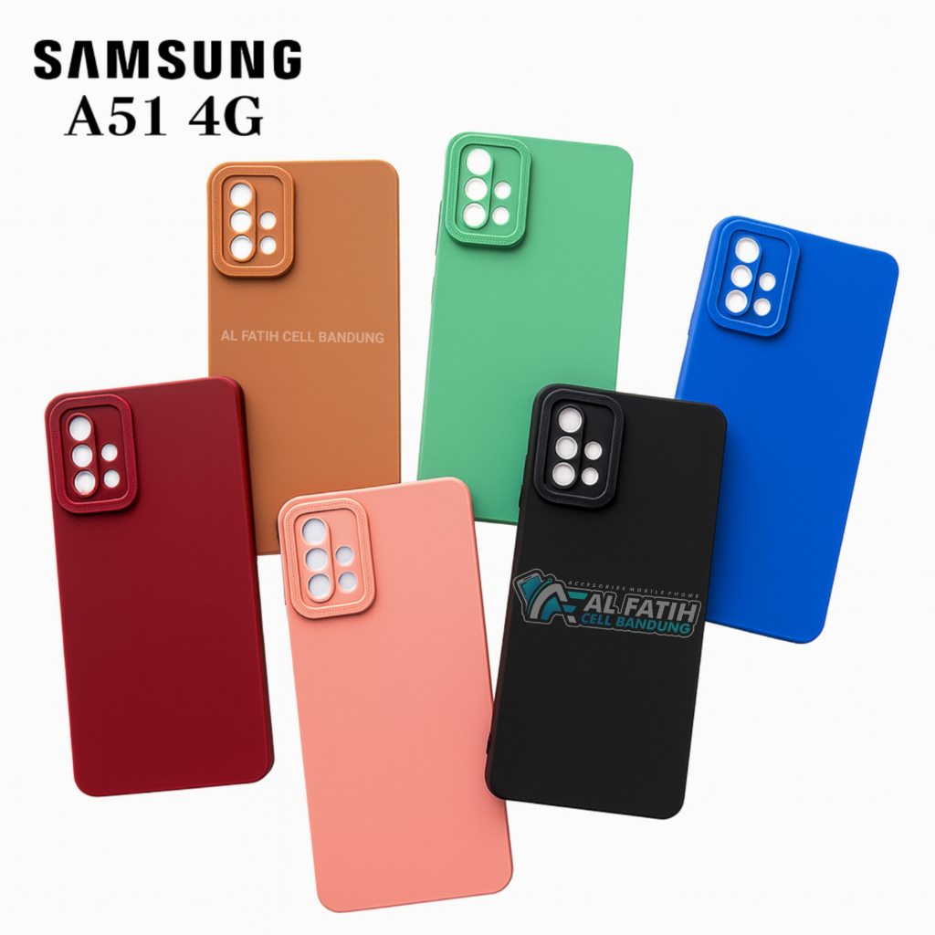 Case Samsung A51 4G Softcase Pro Camera - Candy Case - Casing Macaron - Case Polos - Silikon Hp