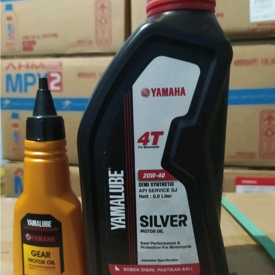 oli mesin yamalube 4T silver 800ml original asli yamalube untuk semua motor bebek yamaha free cuma c