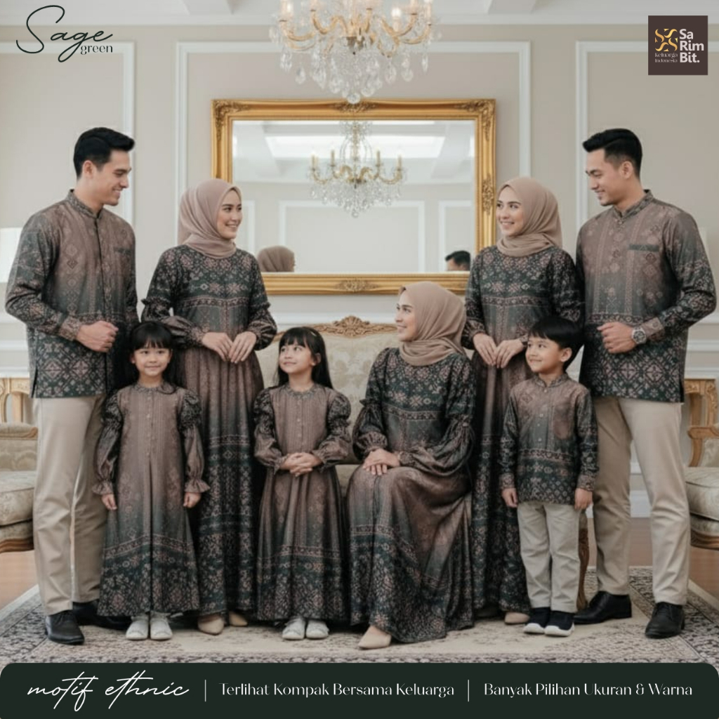 Baju Couple Keluarga Ayah Ibu Anak Lebaran 2026 /Family Set Couple Kekinian/Sarimbit Keluarga Modern