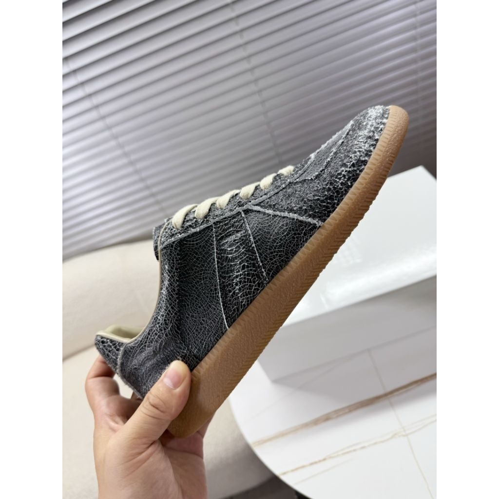 Maison Margiela MM GATS German Army Trainer Replica Cracked Black Leather Authentic GK