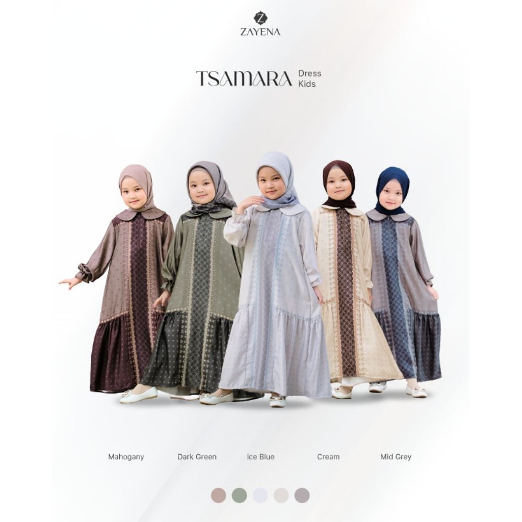 ZAYENA - TSAMARA DRESS KIDS | GAMIS ANAK | GAMIS ANAK TERBARU LEBARAN 2026