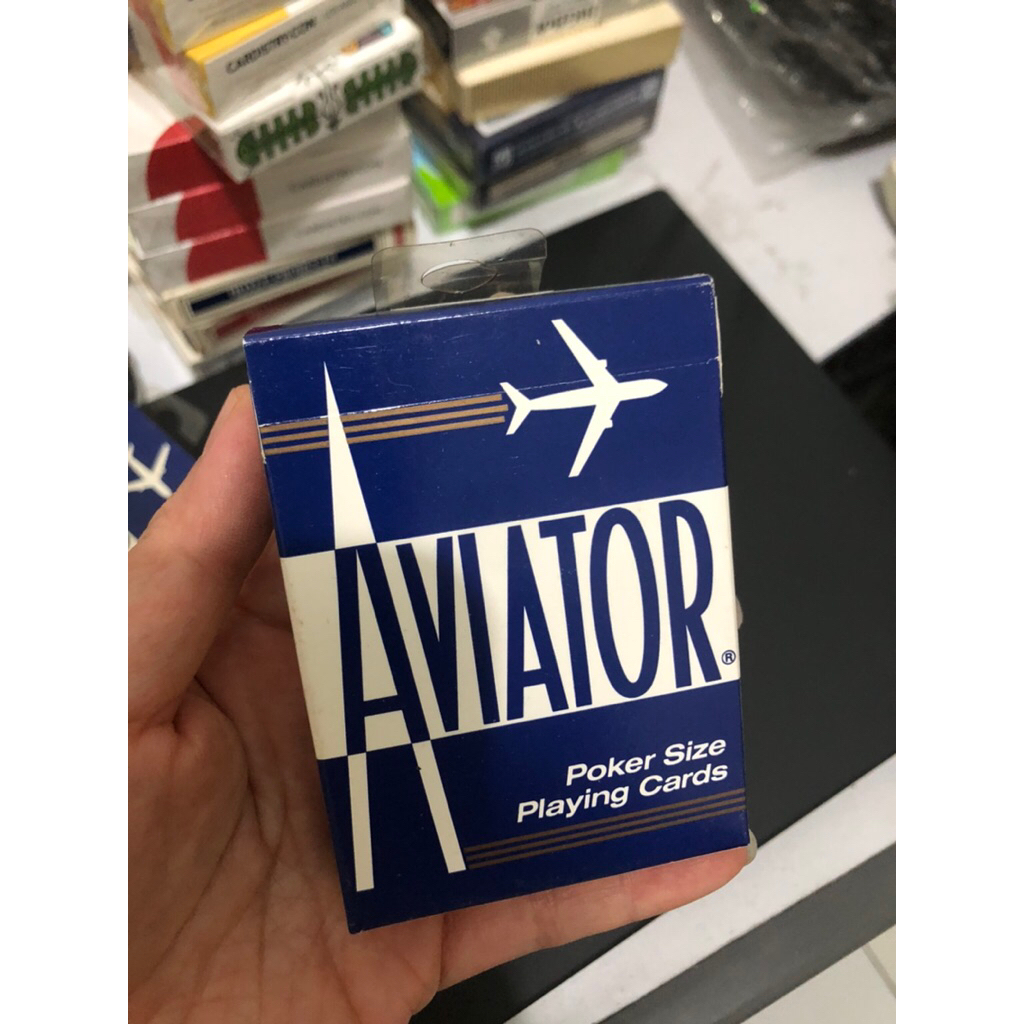 kartu remi AVIATOR playing card biru BLUE