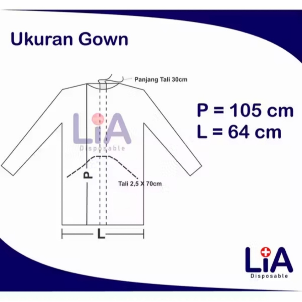 APD GOWN | GOWN MEDIS | SURGICAL GOWN | DISPOSABLE SPUNDBOND / NW 35 GSM