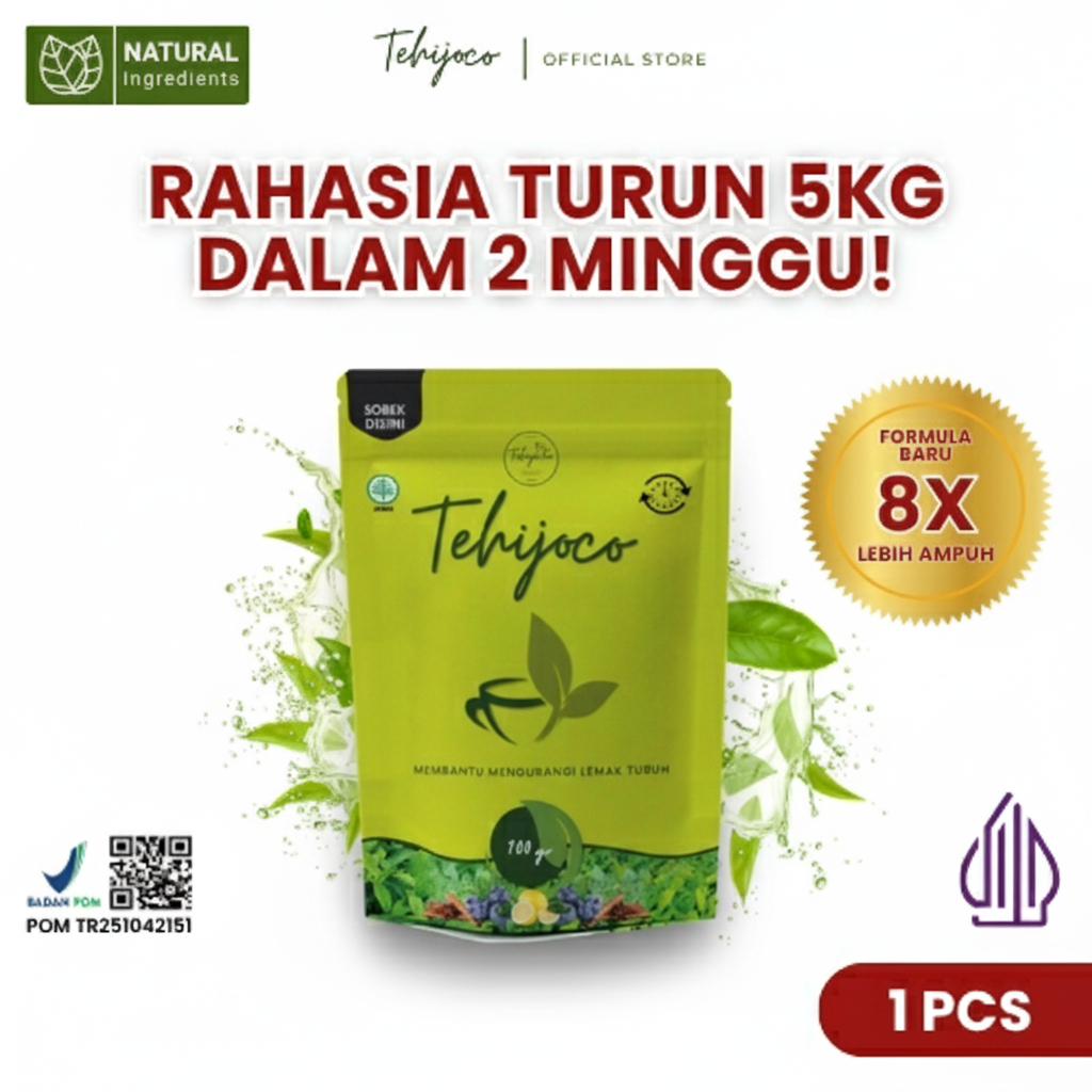 Tehijo.co | Teh Hijau 1 Pouch | Teh Hijau Diet Pelangsing | Obat Diet | Teh Diet | Slimming Tea | Mi