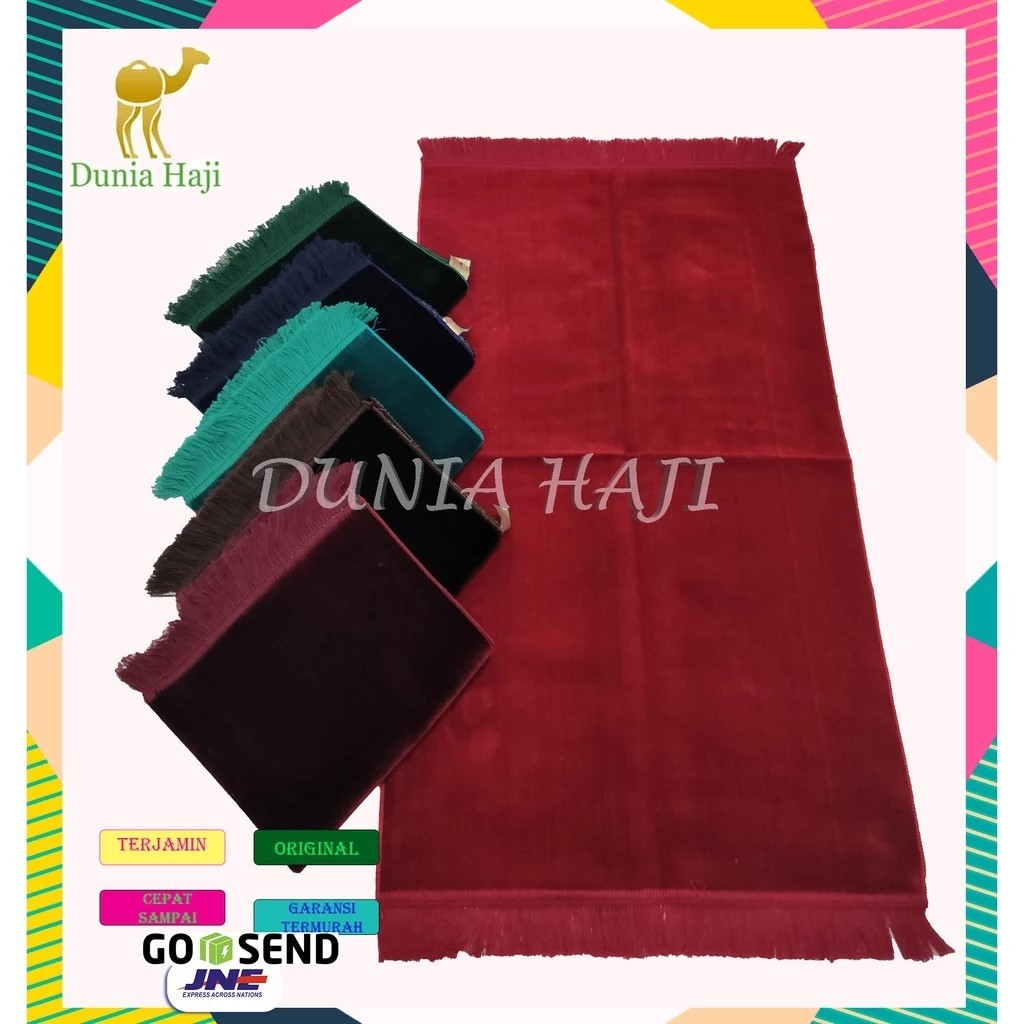 Sajadah Bulu POLOS WARNA Tebal Ukuran Besar 70 x 110 cm TANPA MOTIF Turki / Oleh Oleh Haji dan Umroh