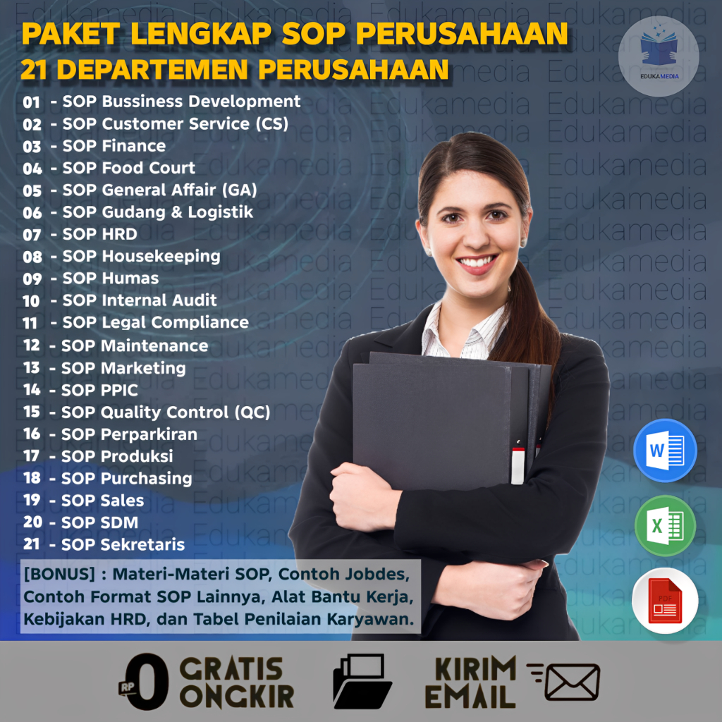 Paket Lengkap SOP 21 Departemen Perusahaan