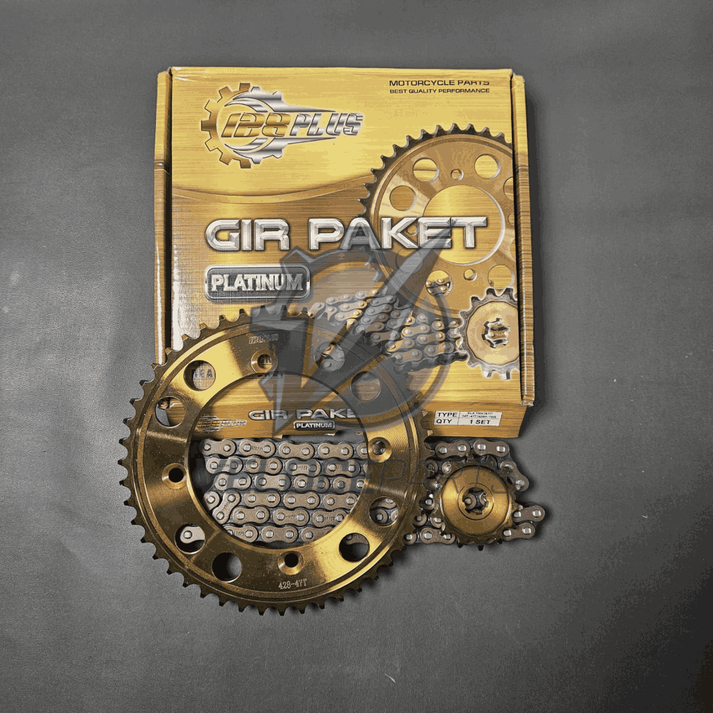GEAR SET Paket Motor KLX 150 47T/ D-TRACKER 150 128 PLUS (PLATINUM)