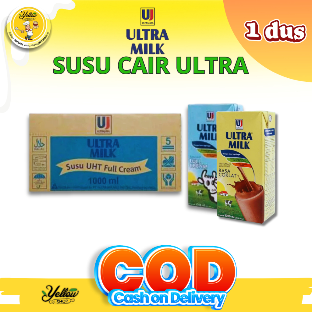Susu Ultra Milk 1 Liter 1 Dus