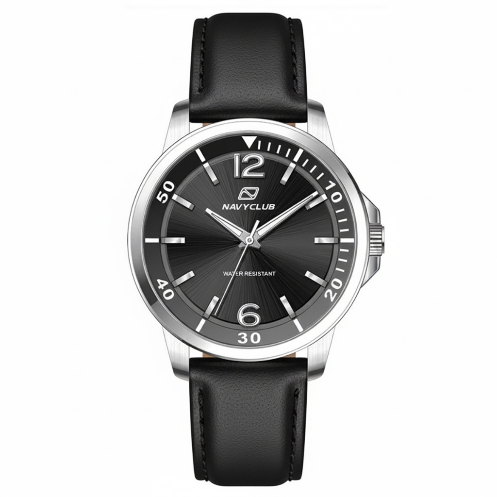 Navy Club Jam Tangan Pria Coast - Leather Strap