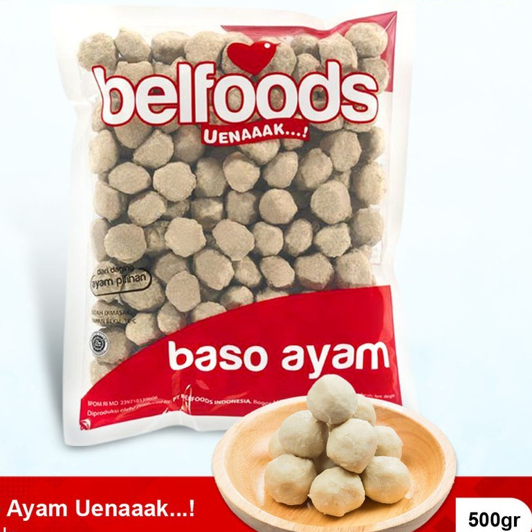 Bakso Ayam belfoods 500 gr belfoods baso ayam isi 50