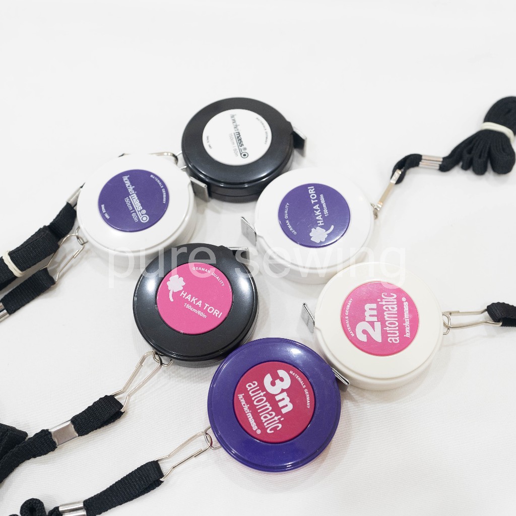 (Kualitas BAGUS) Meteran Jahit Jerman Bulat Hakatori / Meteran Jahit Tarik / Meteran Jahit Roll Keci