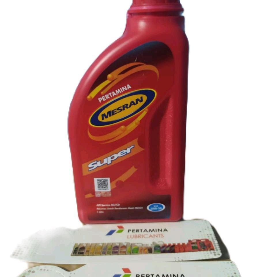 oli mesin mesran super 1liter original asli pertamina