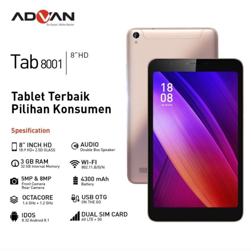 Tab Advan 8001 New