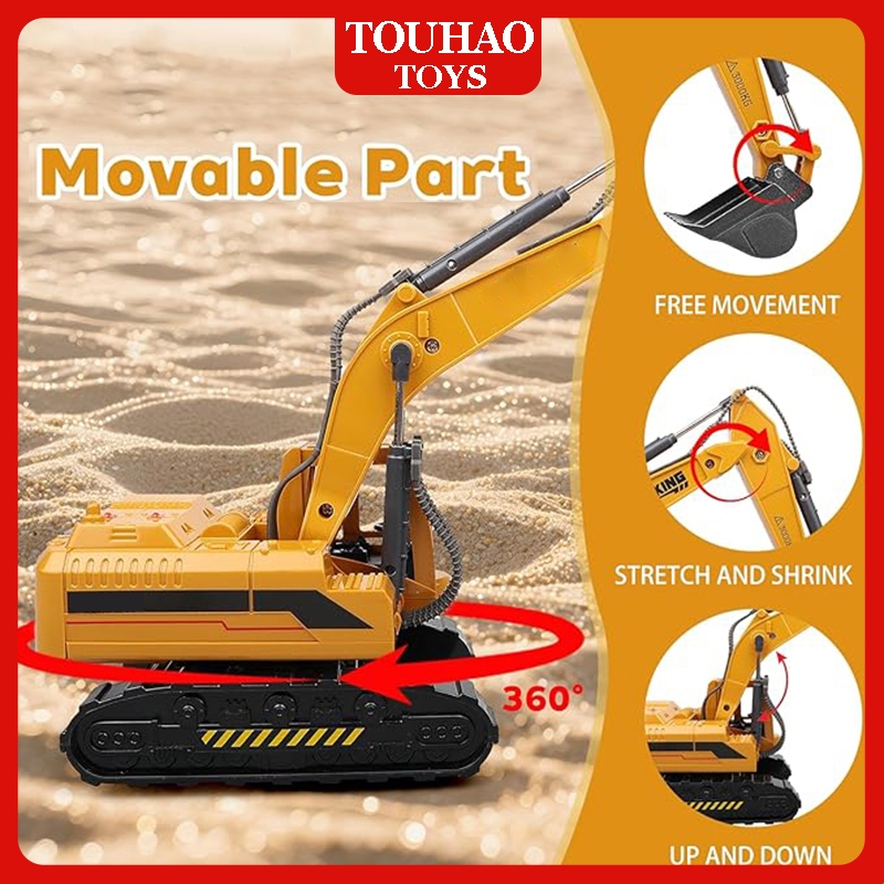 TOUHAO Mainan Anak Mobil Excavator Remote Control / Mainan Mobil Remote Control Beko Excavator