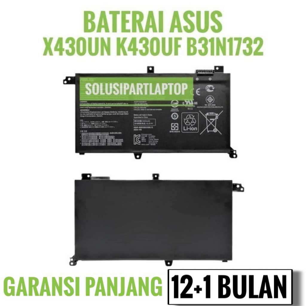 Baterai Asus Vivobook S14 S430UA X430UN X430FN K430UF S430FN V430FN B31N1732
