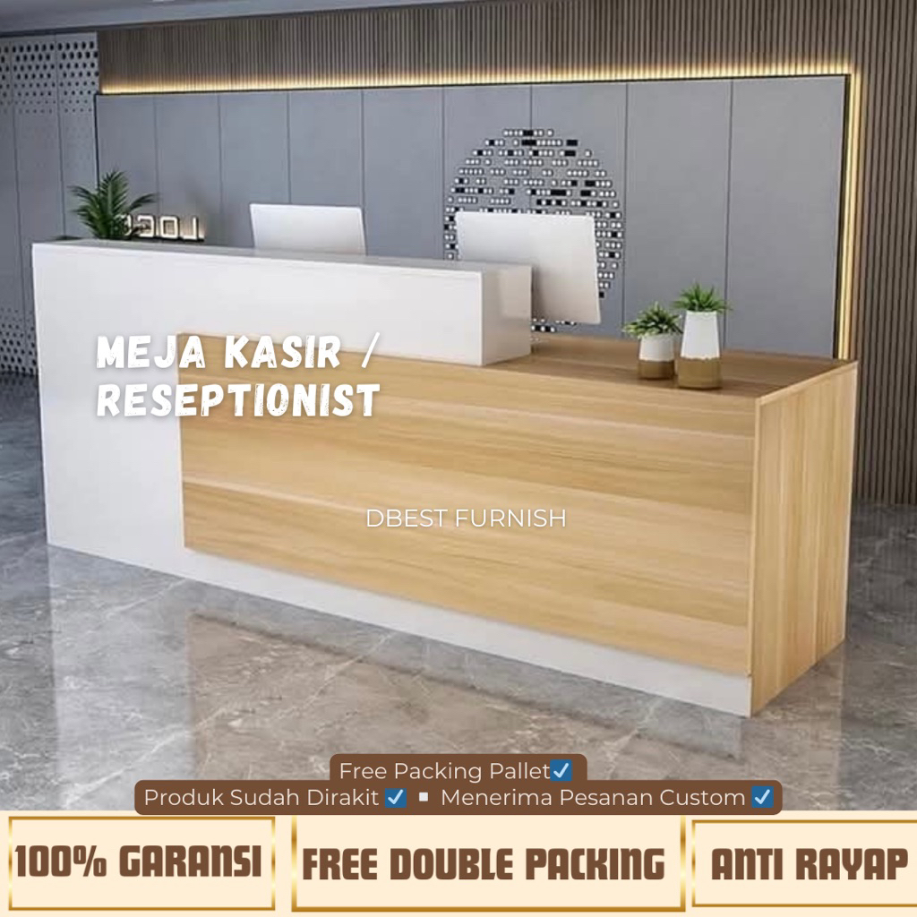 Meja kasir toko cafe minimarket minimalis meja kasir estetik toko sembako laundry modern