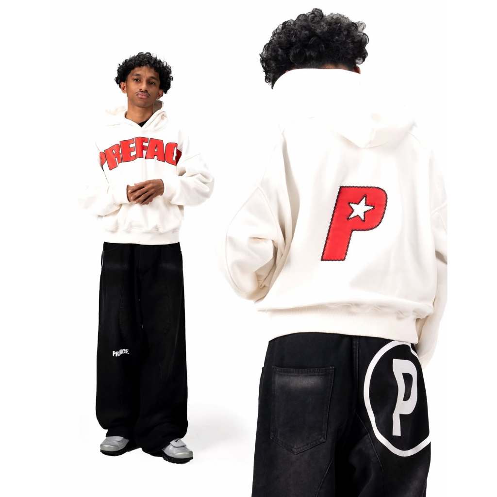 PREFACE Starlined Broken White Black Hoodie University Collection Zip Hoodie Class Of XVI Original