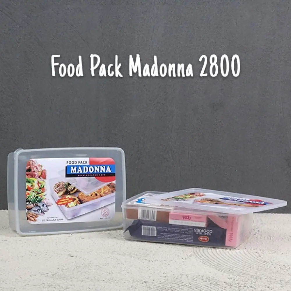 Kotak Makan Plastik Bening Madonna Tahan Lama / MADONNA tempat donat 2800 ml / tempat penyimpanan BP