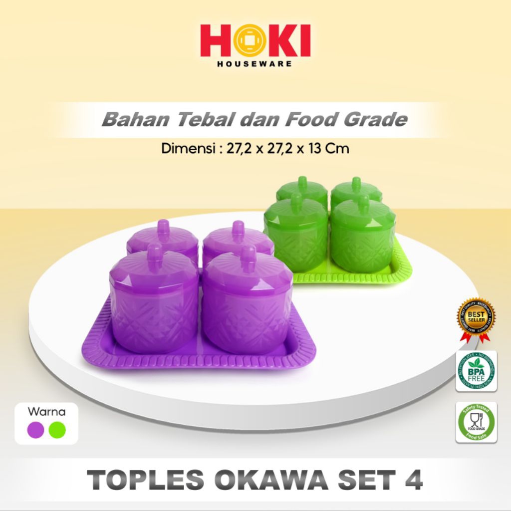 TOPLES NAMPAN OKAWA SET 4 / TOPLES KUE KERING / TOPLES TEMPAT KUE LEBARAN NATAL IMLEK / TOPLES NAMPA