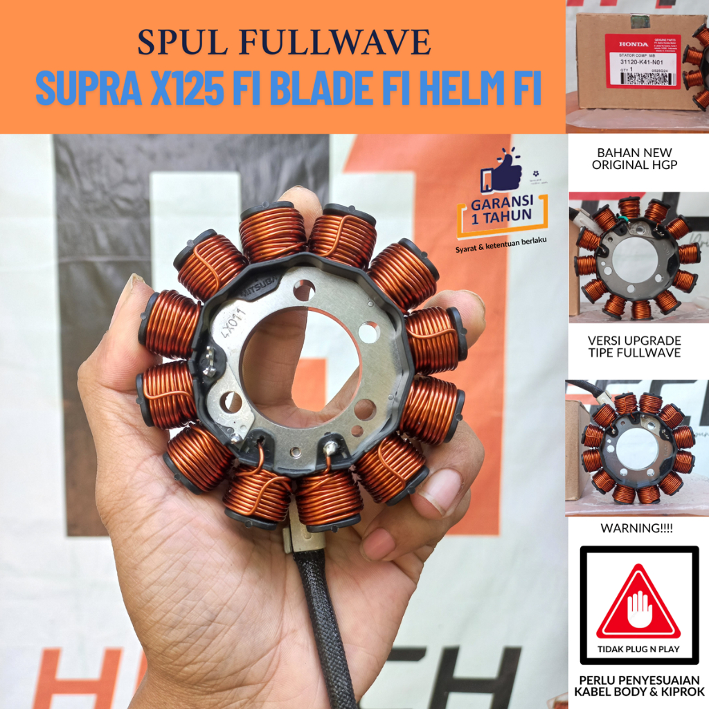 Spul Fullwave Supra X125Fi BLADE Fi Helm IN Fi ORIGINAL K41-N01