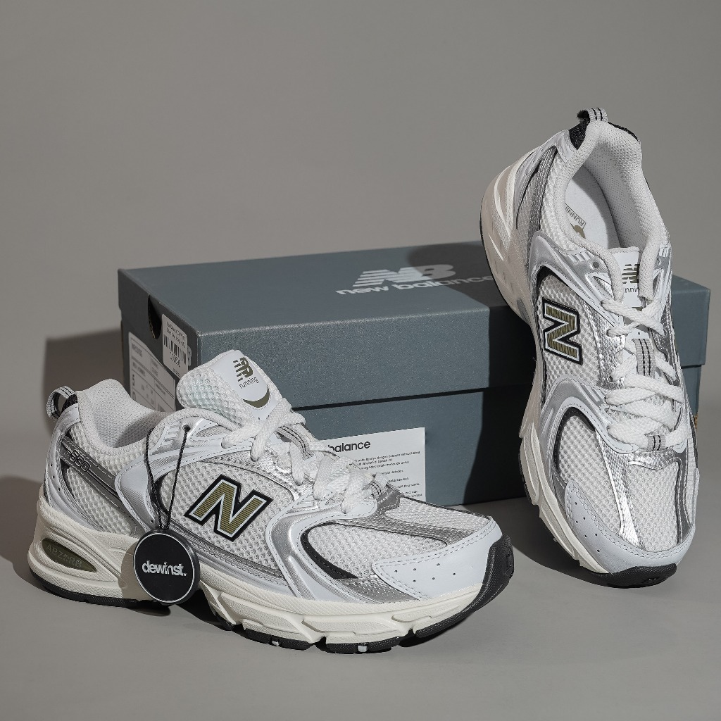 New Balance 530 White Silver Olive
